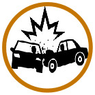 Car Motorcycle Accidents Icon